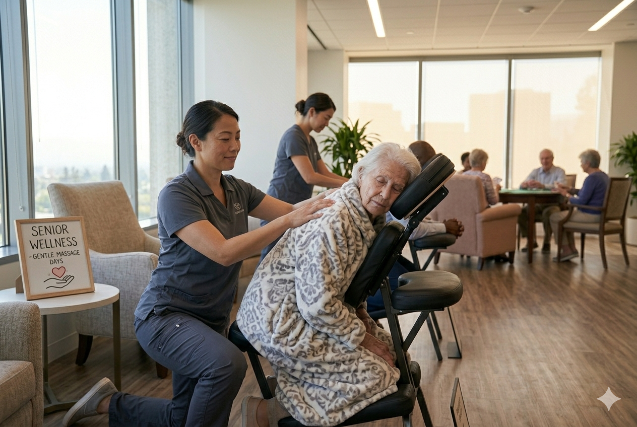 Senior care massage program Bay Area assisted living