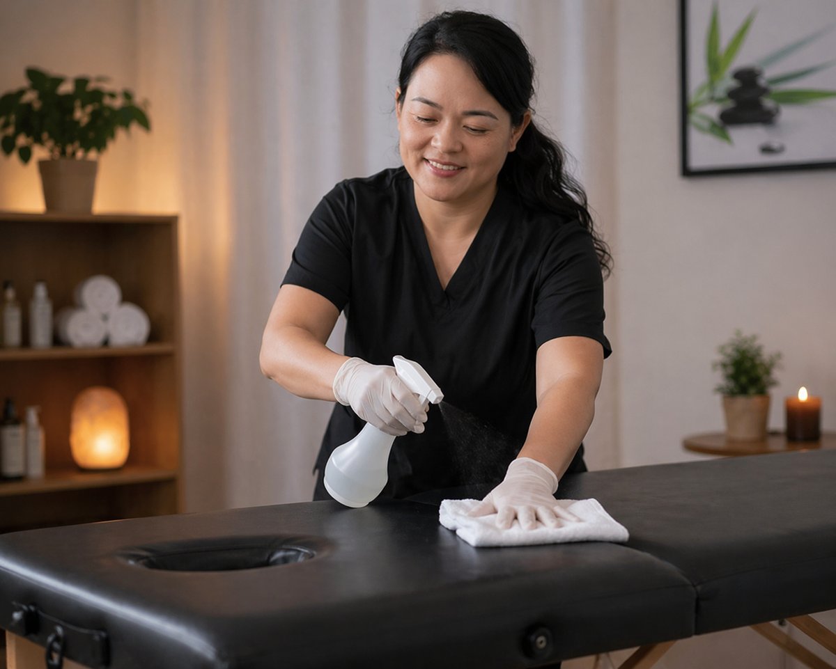 HyFlow Massage LLC sanitation standards